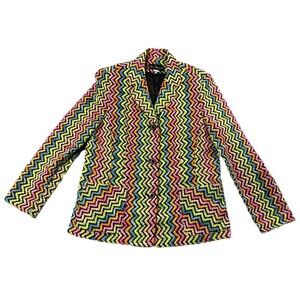 Ans Mode Elegant Colorful Jacket 3 Buttons W/pockets  Lined